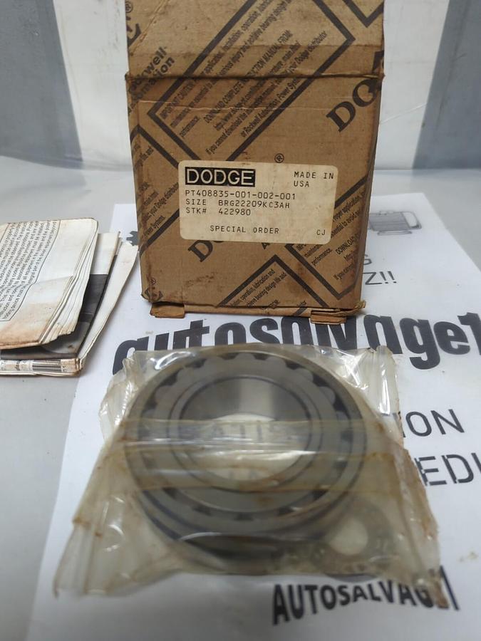 DODGE,422980,SIZE 22209KCSAH SPHERICAL ROLLER BEARING NOS