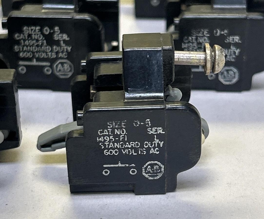 Used ALLEN BRADLEY,1495-F1,AUXILAIRY CONTACT LOT OF 11