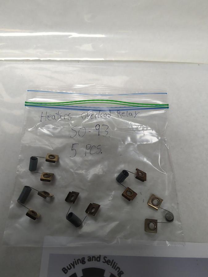 Used JOSLYN CLARK,S0-93,OVERLOAD THERMAL HEATER ELEMENT LOT OF 5 PRE-OWNED
