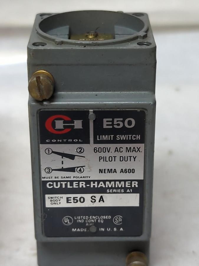 CUTLER HAMMER,E50SA1,LIMIT SWITCH 600 VAC NOS