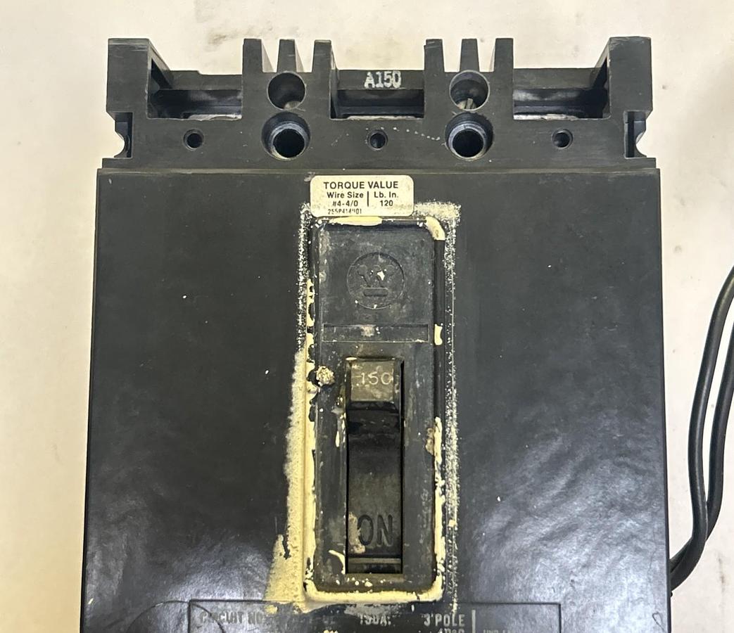 Used WESTINGHOUSE,FB3150,CIRCUIT BREAKER 150A 600V 3P