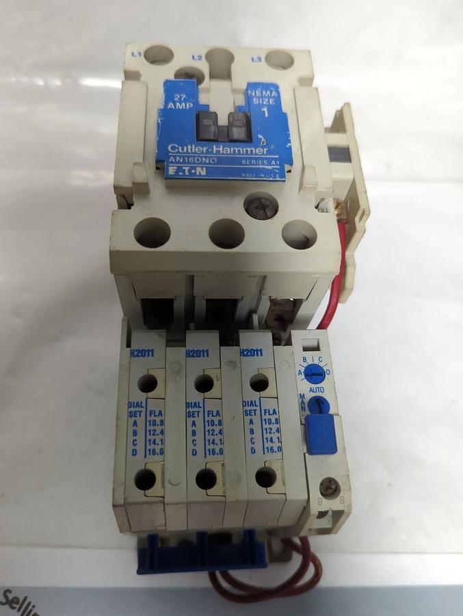 Used CUTLER HAMMER,AN16DN0,SERIES A1 CONTACTOR ASSEMBLY 27 AMP PRE-OWNED