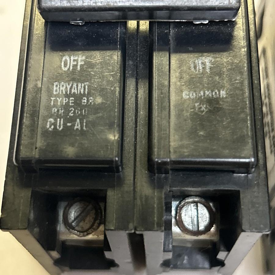 Used BRYANT,BR260,CIRCUIT BREAKER 60A 120/240V 2P LOT OF 3