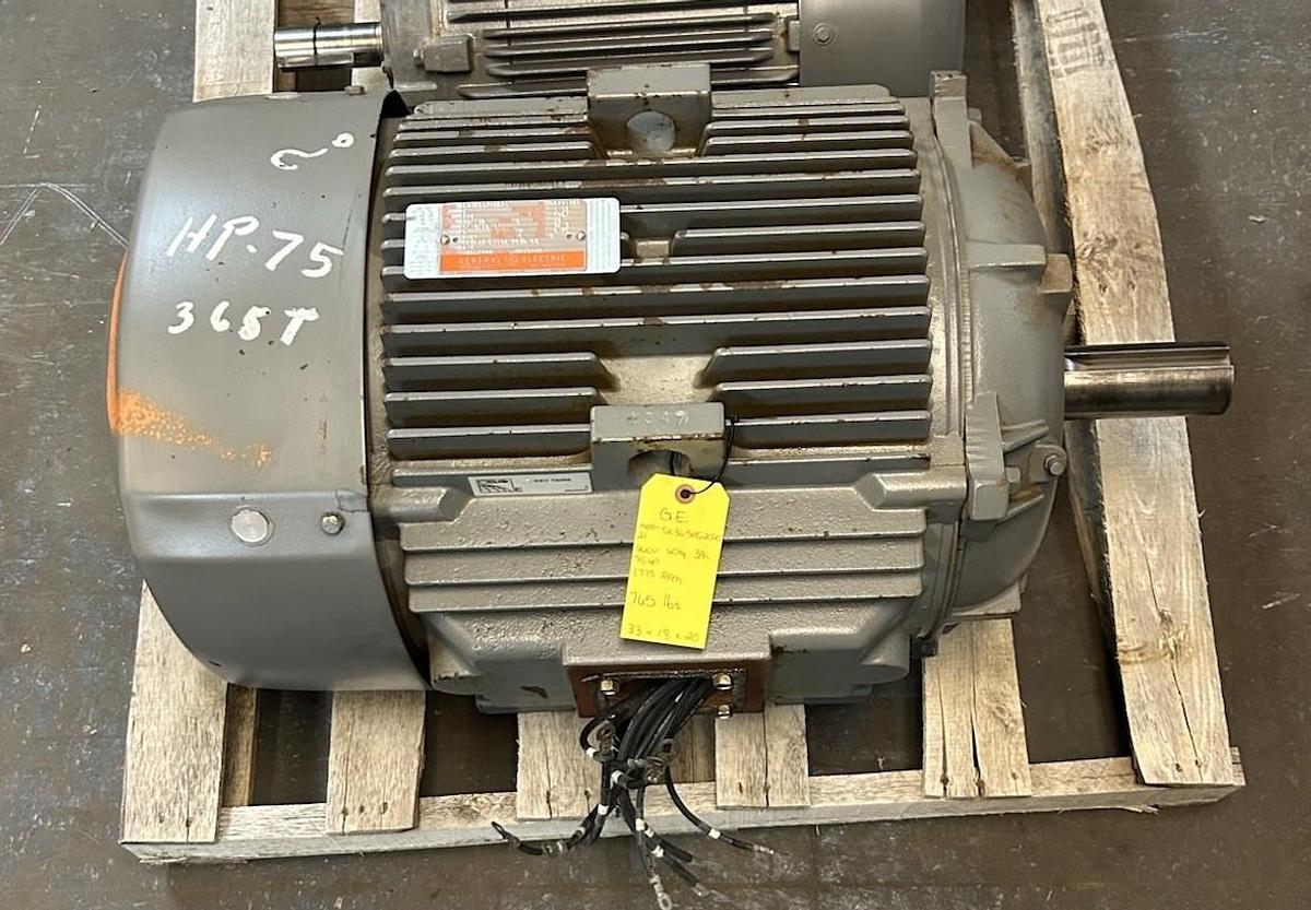 Used GE,5K365BS205D21,AC MOTOR 75HP 230/460V 1775RPM 3PH 365T FRAME