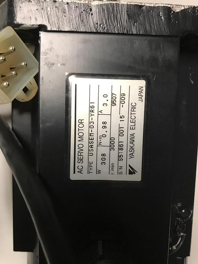 Used Yaskawa Electric,USASEM-03-YR61,with Encoder UTMAH-B15AS1P