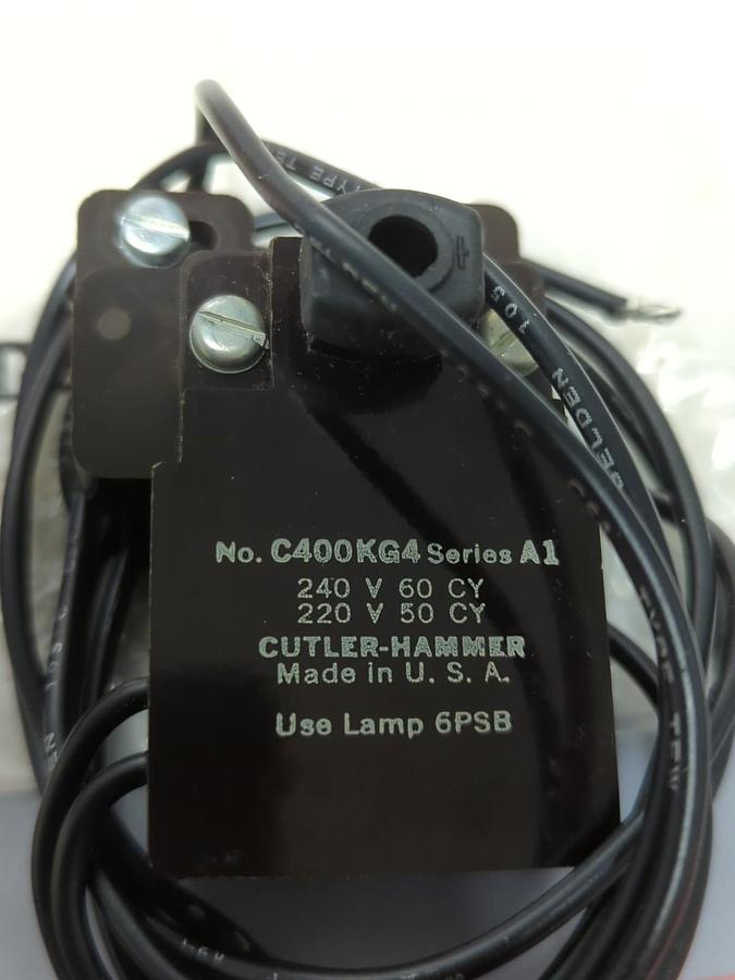 CUTLER-HAMMER,C400KG4B,COVER CONTROL FOR SIZE 00-4 PILOT LIGHT 240V NOS