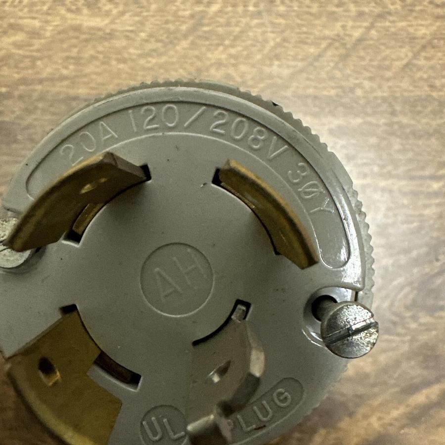 Arrow Hart,20A 120/208V 30Y,Male & Female Hart Lock Turn & Pull