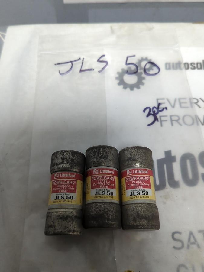 LITTELFUSE,JLS-50,POWR-GARD 50 AMP FUSE LOT OF 3 NOS