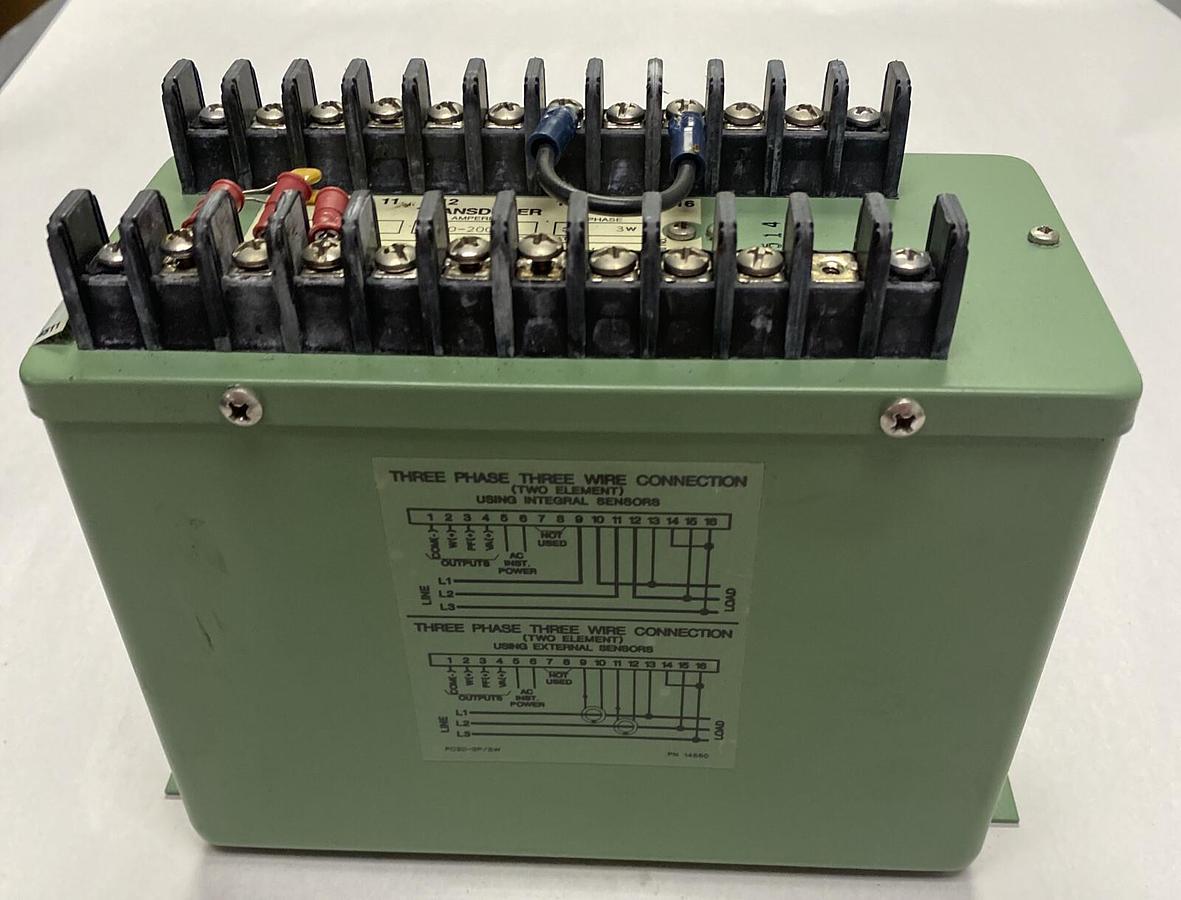 Used Ohio Semitronics,PC20-006X5X167,Transducer 0-200A 0-600V