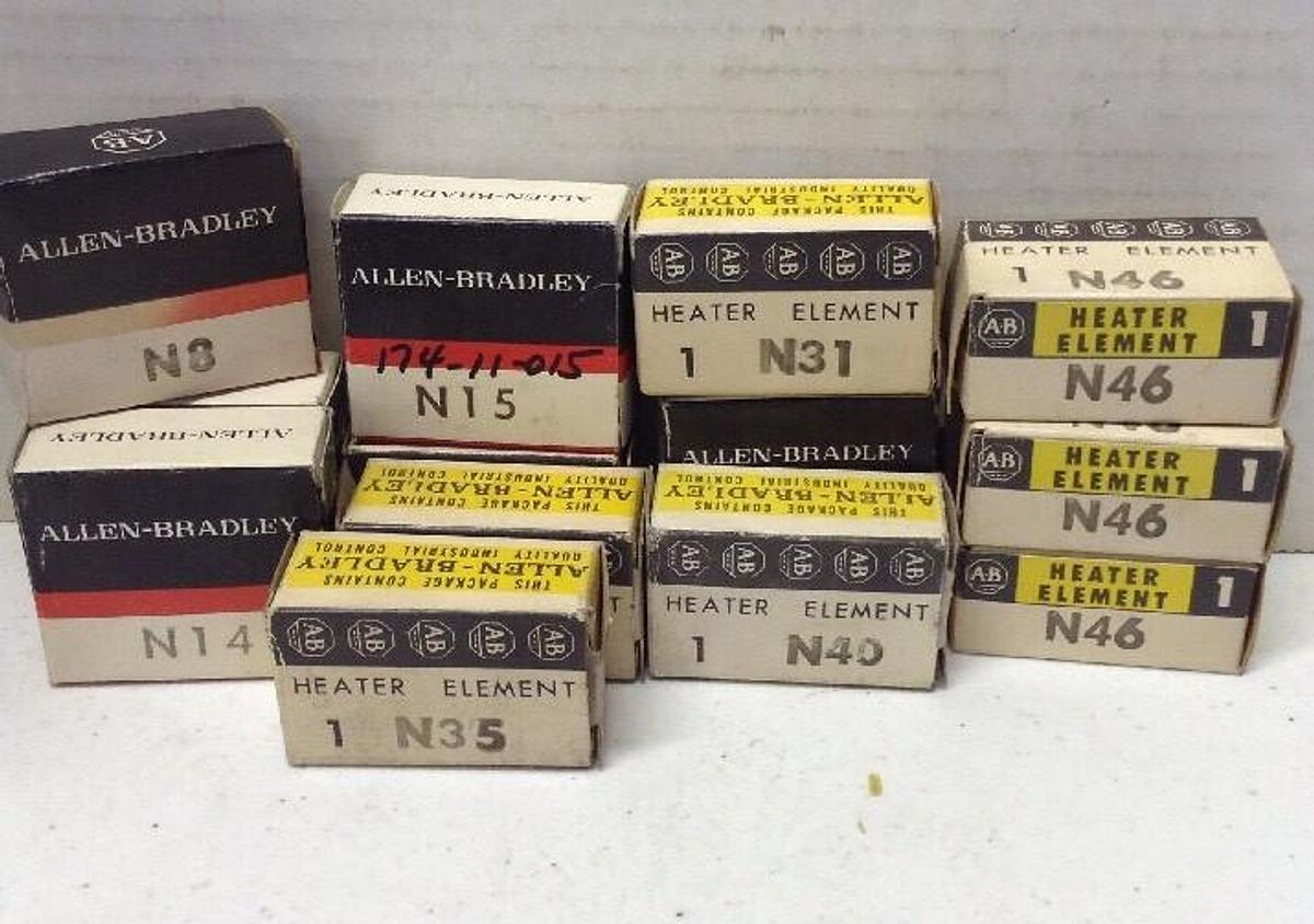 Allen-Bradley,N8 N14 N15 N35 N31 N40 N46,Heater Elements LOT OF 13