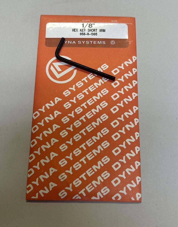 DYNA SYSTEMS,1/8INCH,HEX KEY SHORT ARM NOS