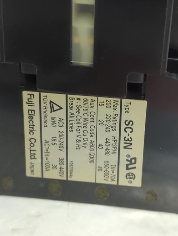 FUJI,SC-3N,MAGNETIC CONTACTOR SC65AA NOS