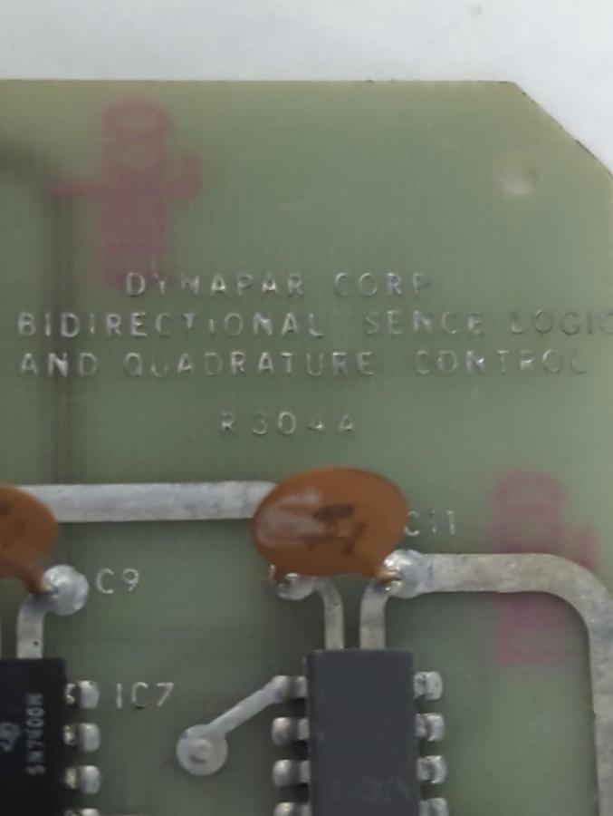 Used DYNAPAR,R304A,BIDIRECTIONAL SENCE LOGIC AND QUADRATURE CONTROL BOARD PRE-OWNED
