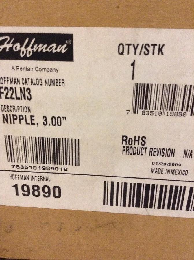 Hoffman,F22LN3,Nipple 3-Inch