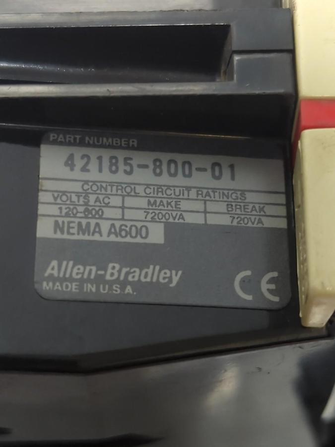Used ALLEN BRADLEY,42185-800-01,OVERLOAD RELAY PRE-OWNED