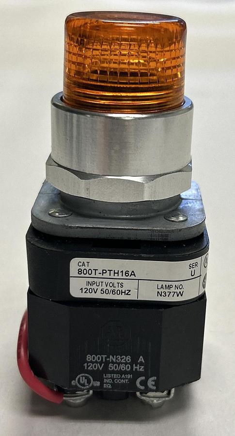ALLEN BRADLEY,800T-PTH16A,SER U PUSH-TO-TEST BUTTON