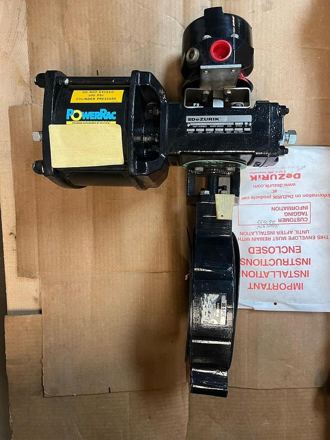 DEZURIK,9463106,POWERPAC 6" PNEUMATIC CYLINDER ACTUATOR VALVE ANSI 150