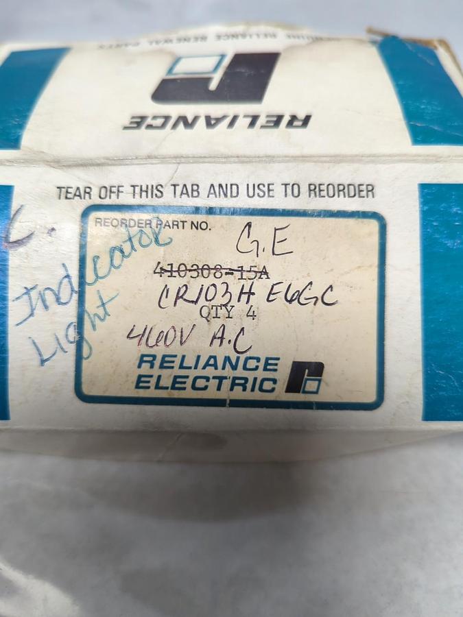 GENERAL ELECTRIC,CR103H E6GC,INDICATOR LIGHT 460V A.C. LOT OF 4 NOS