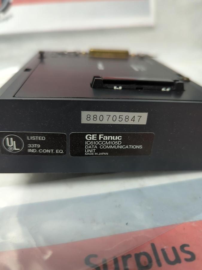 Used GE FANUC,IC610CCM105D,DATA COMMUNICATIONS UNIT PRE-OWNED