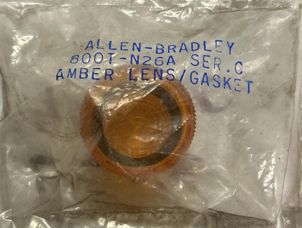 ALLEN BRADLEY,800T-N26A,AMBER LENS LOT OF 2 NEW
