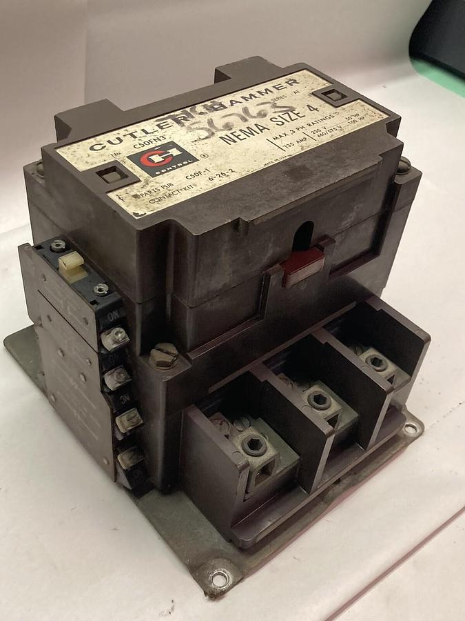 Used Cutler-Hammer,C50FN3,Nema Size 4 Contactor 230V 460/575V Series A1
