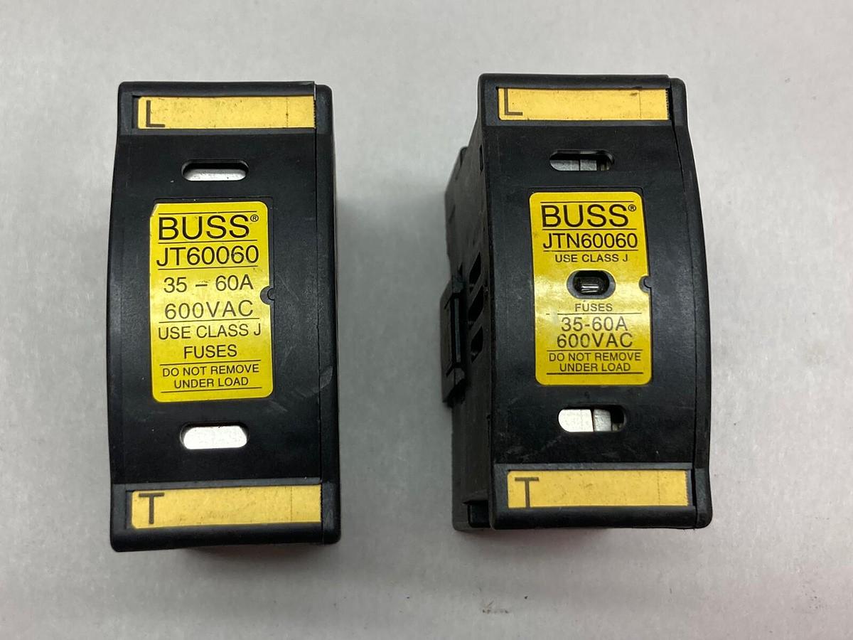 Used Buss,JT60060,Fuse Holder 35-60A 600VAC LOT OF 2