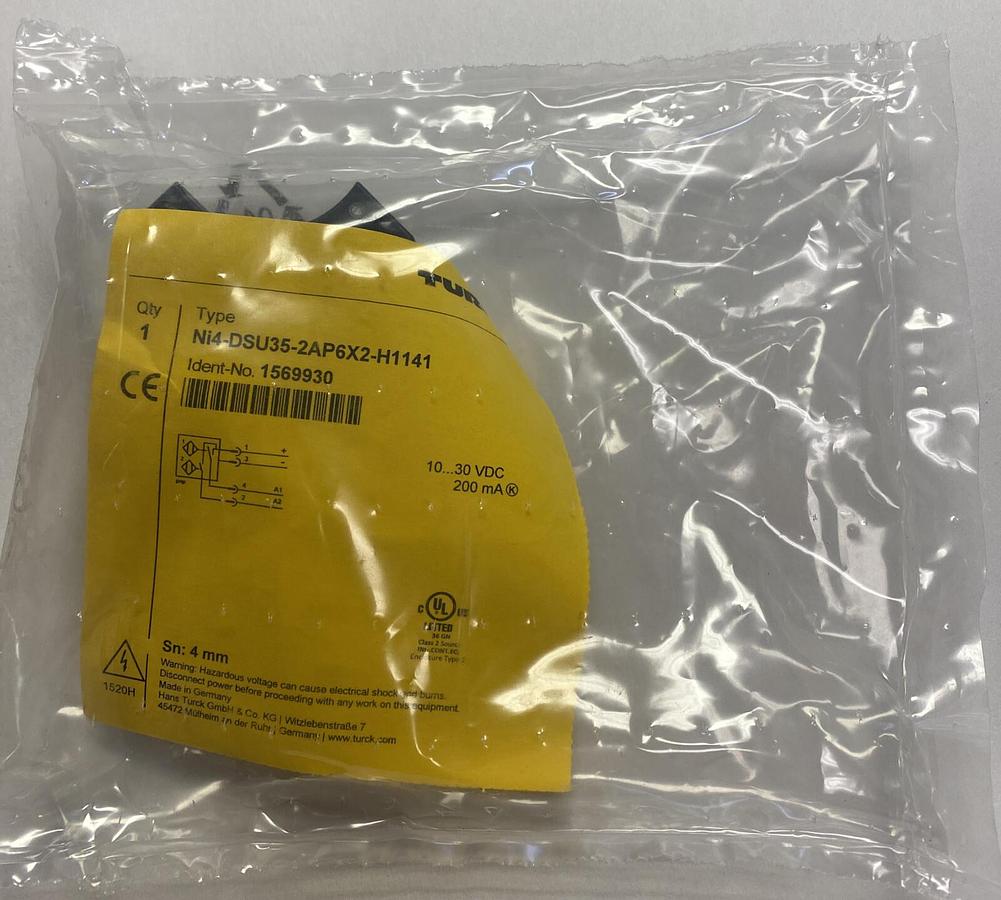 Used TURCK,NI4-DSU35-2AP6X2-H1141,VALVE SENSOR NEW