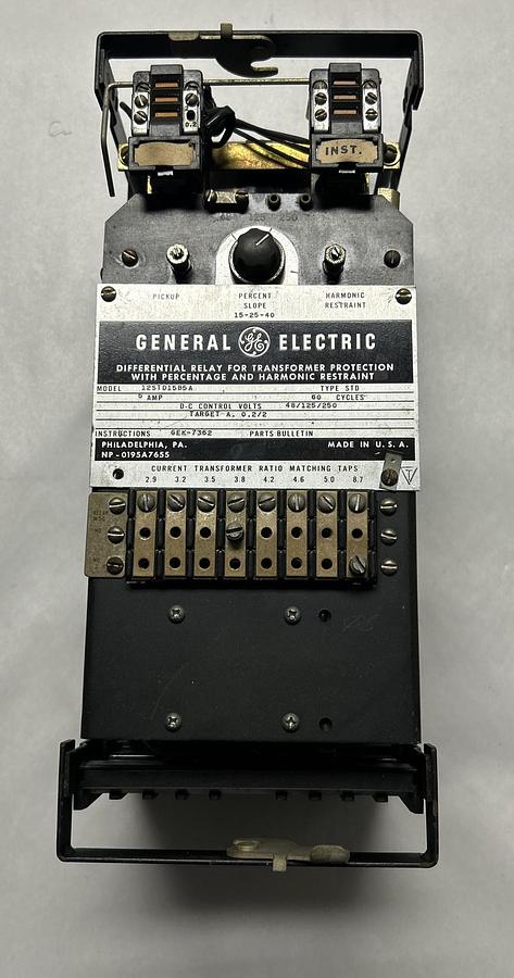 Used GENERAL ELECTRIC,12S1D15B5A,DIFFERENTIAL RELAY