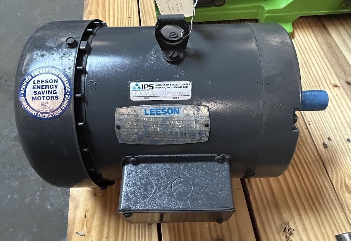 Used LEESEON,C184T17FB12C,MOTOR 5HP 1740RPM 208-230V F184T FRAME REFURBISHED