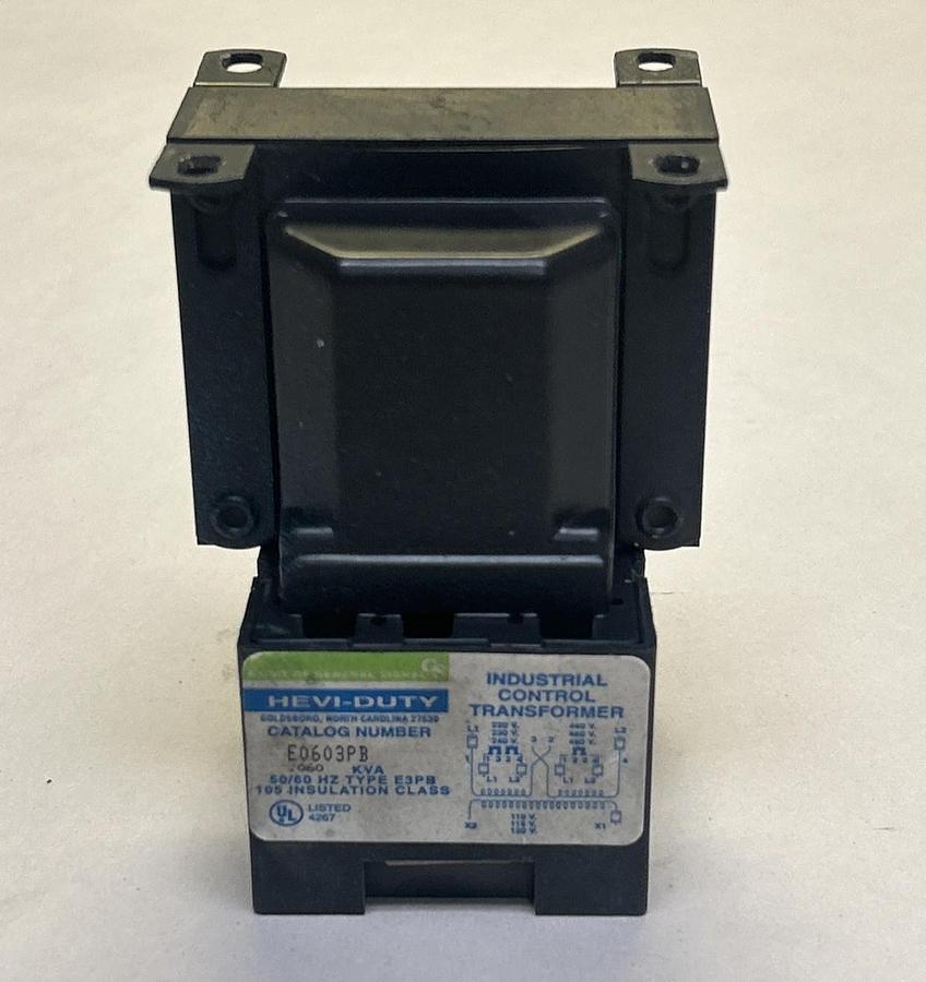 Used GENERAL SIGNAL,E0603PB,HEVI-DUTY INDUSTRIAL CONTROL TRANSFORMER