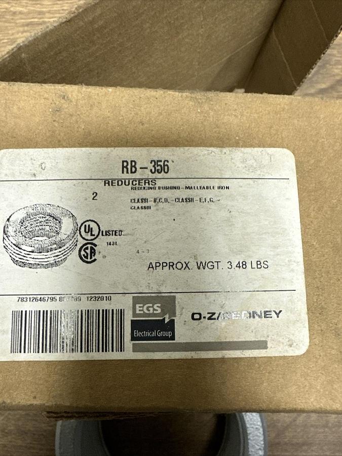 O/Z Gedney Reducer,RB-400-300,Reducing Bushing 4.00" to 3.00"