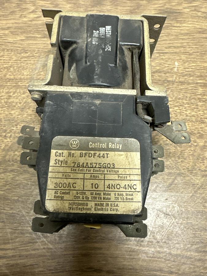 Used Westinghouse,BFDF44T,Control Relay