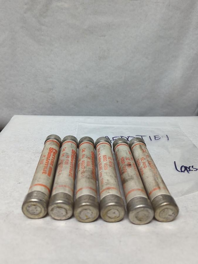 Used FERRAZ SHAWMUT,A500T1E-1,PT FUSE 1E AMP LOT OF 6 PRE-OWNED