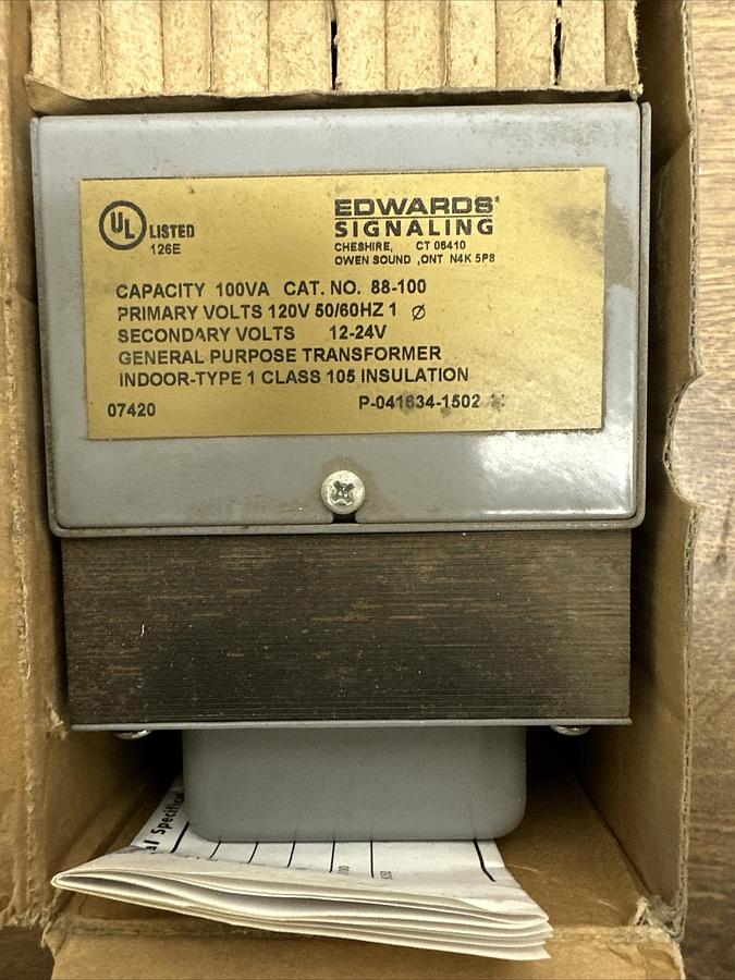 Edwards Signaling,88-100,General Purpose Transformer