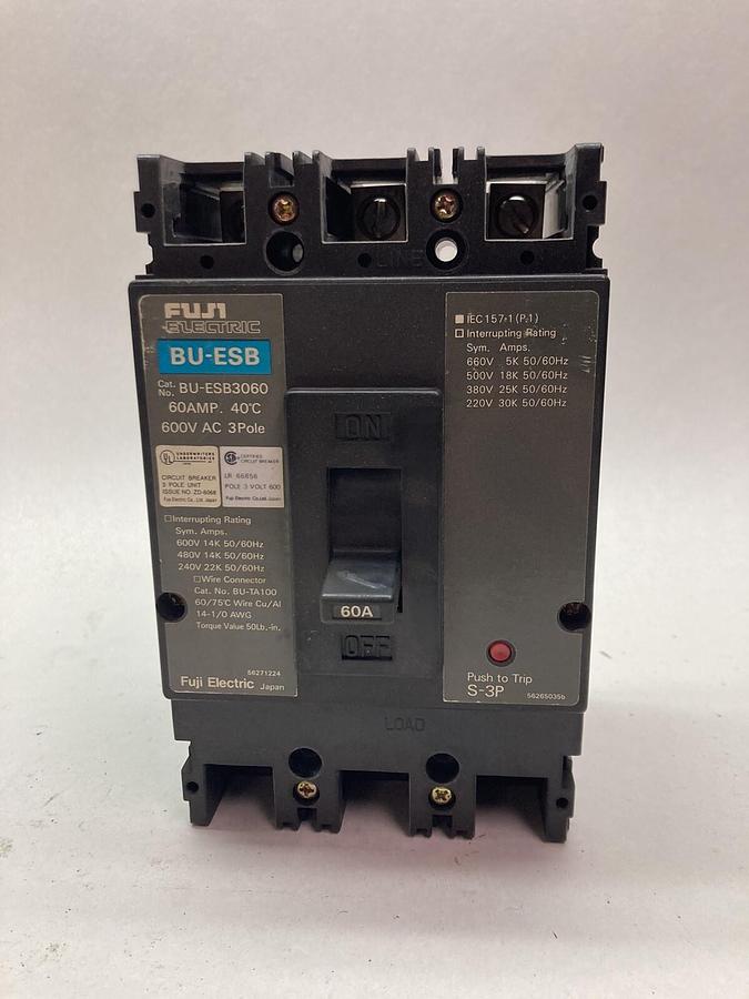 Fuji Electric,BU-ESB3060,Circuit Breaker 60Amp 600Vac