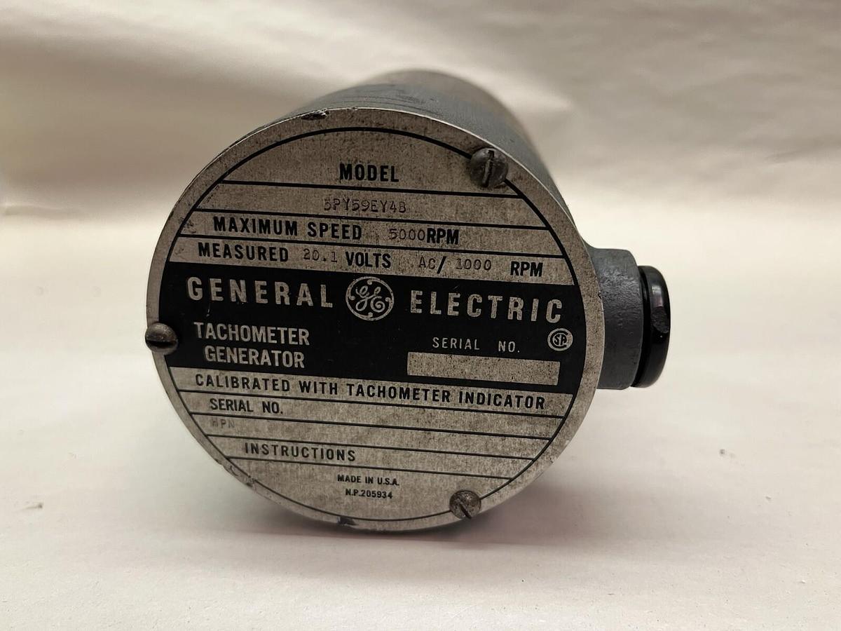Used GE,5PY59EY4B,TACHOMETER GENERATOR