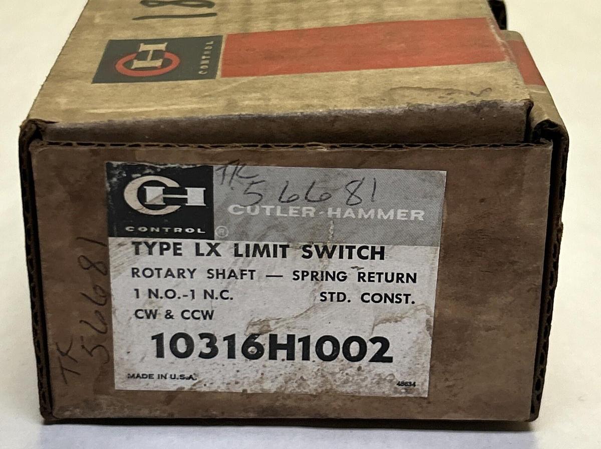 CUTLER-HAMMER,10316H1002C,LIMIT SWITCH TYPE LX NEW