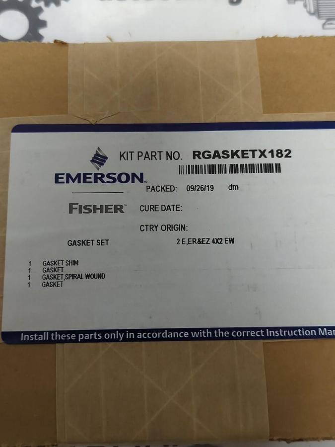 EMERSON,RGASKETX182,GASKET SET 2 E ER&EZ 4X2 EW NEW
