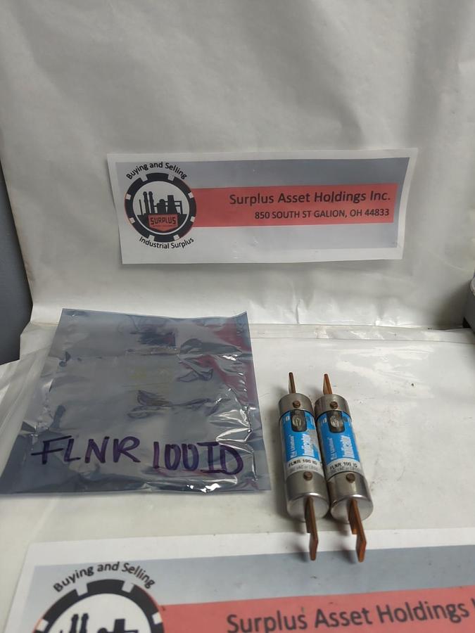 Used LITTELFUSE,FLNR-100ID,INDICATOR FUSE 100 AMP LOT OF 2 PRE-OWNED