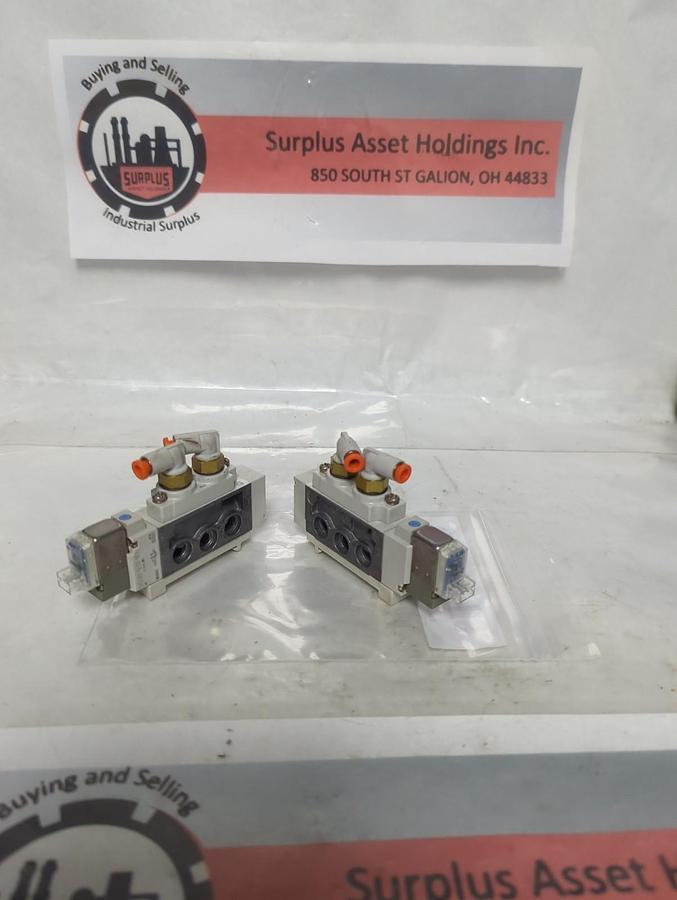 Used SMC,SY5160-5L0Z-011,SOLENOID VALVE LOT OF 2 PRE-OWNED