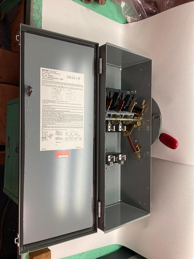 Used Westinghouse,JHFN323,Heavy Duty Disconnect Switch 100A 240AC