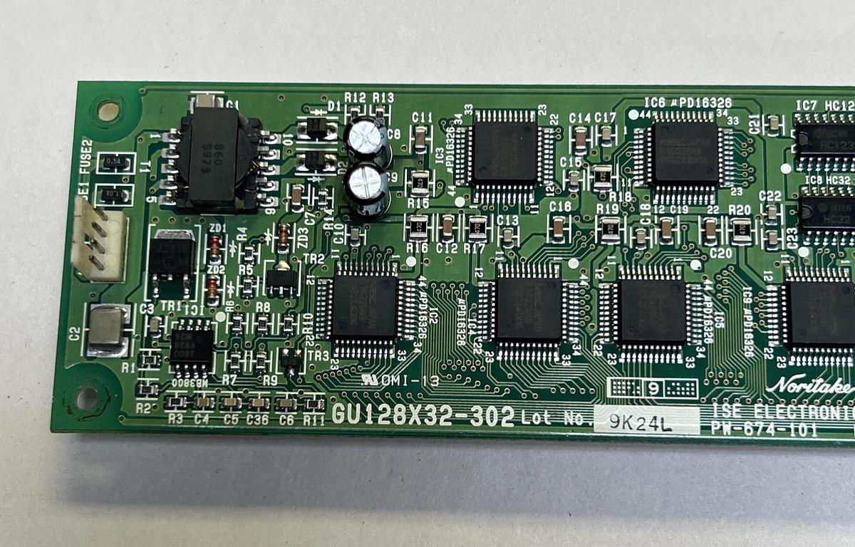 Used NORITAKE ITRON,GU128X32-302,DISPLAY CIRCUIT BOARD