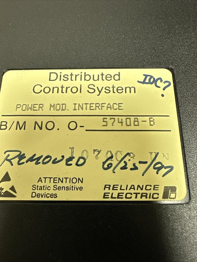 Used Reliance Electric,57408-B,Power Module Interface