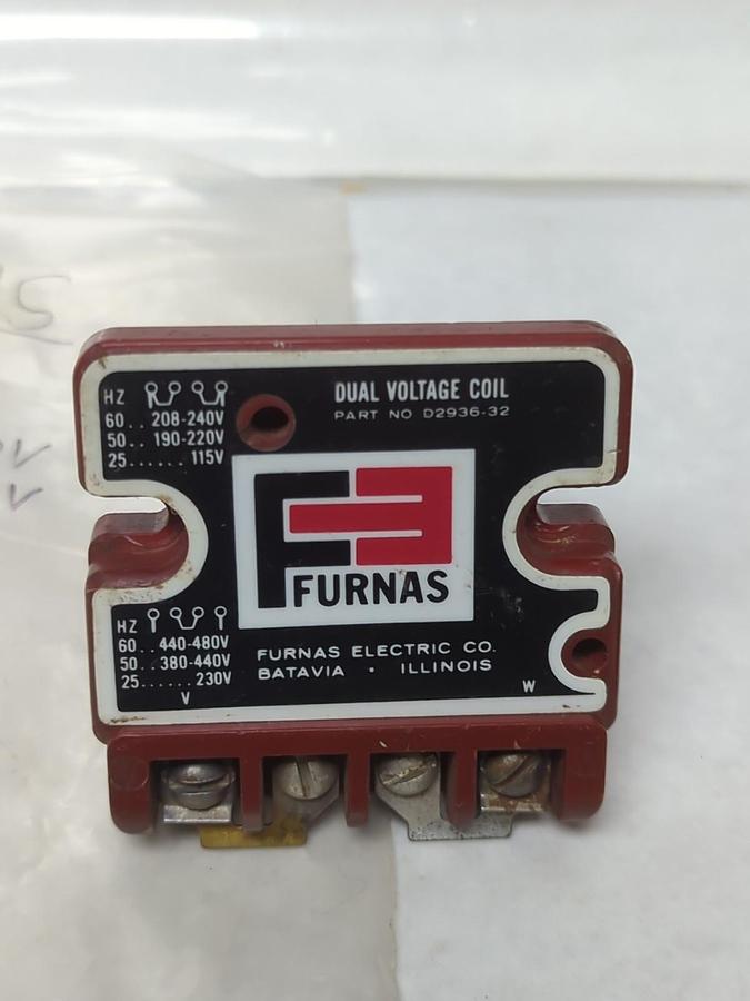 Used FURNAS,D2 936-32,DUAL VOLTAGE COIL LOT OF 2 PRE-OWNED