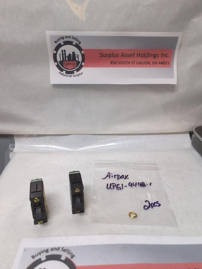 Used AIRPAX,UPG1-9498-1,CIRCUIT BREAKER LOT OF 2 PRE-OWNED