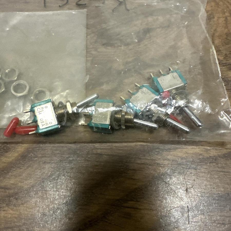Switch,2 Position,Spring Return Mini Toggle LOT of 4