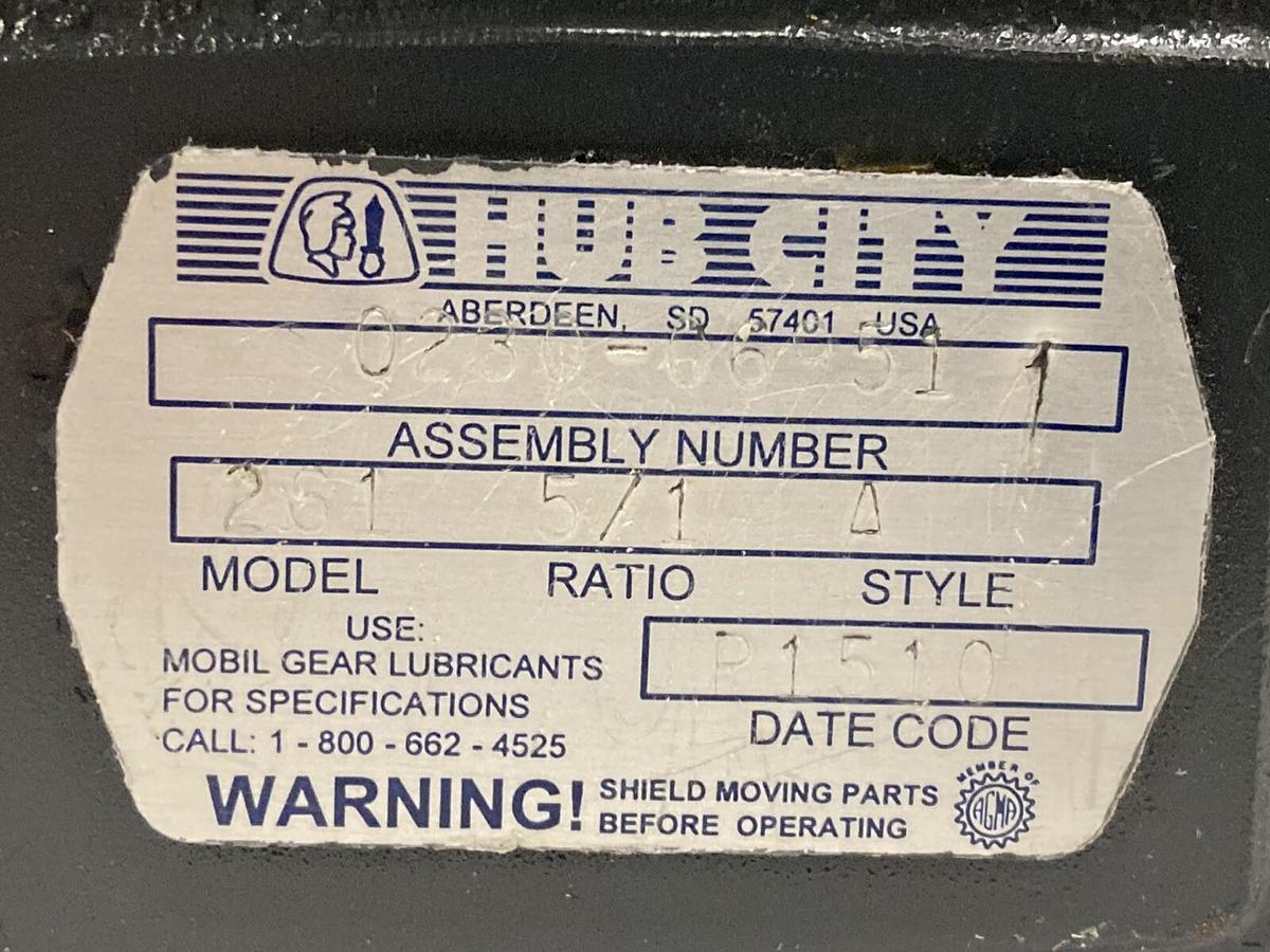Used Hub City,0230-06951,Gear Drive Single Reduction  Model 261 Ratio 5:1