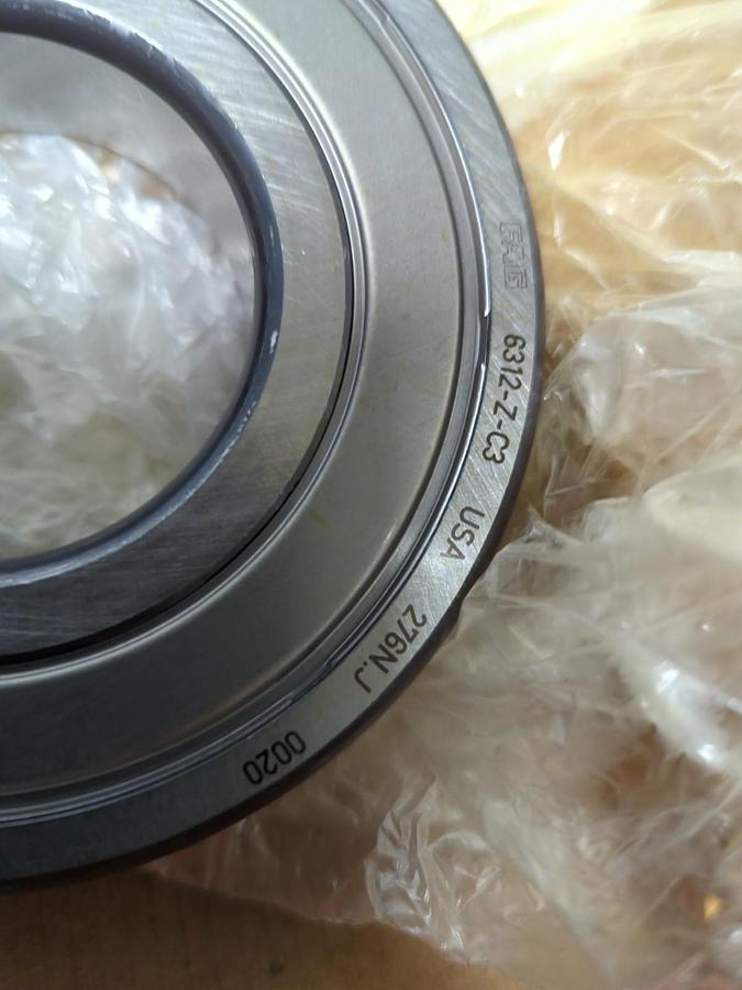 FAG,6312-Z,DEEP GROOVE BALL BEARING NOS