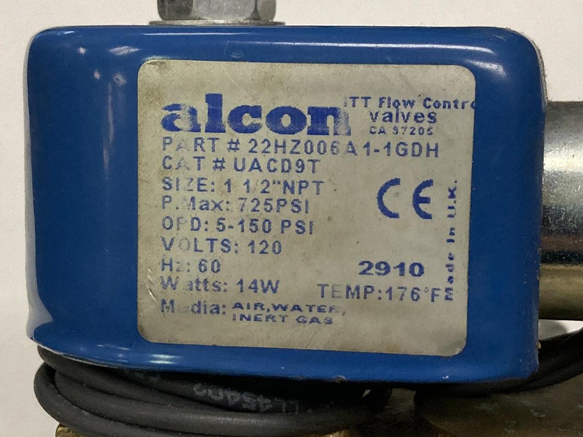 Used Alcon,22HZ006A1-1GDH,Control Valve 120V  5-150PSI