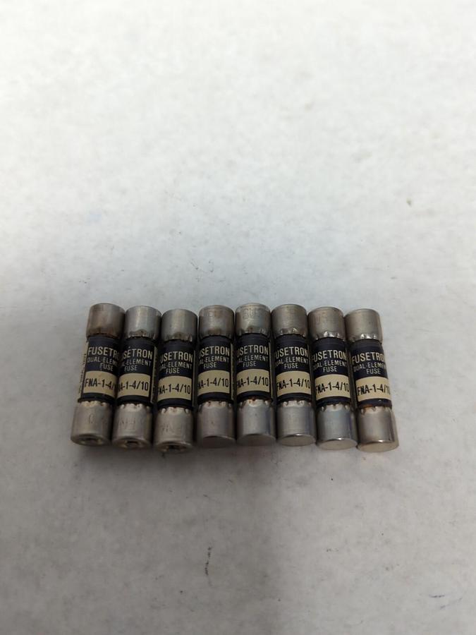 COOPER BUSSMANN,FNA 1-4/10,FUSETRON 1-4/10 AMP FUSE LOT OF 8 NOS